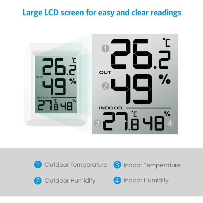Thermometre exterieur connecte - Cdiscount