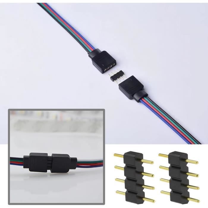 Connecteur mâle/mâle pour néon flexible RGB 220V