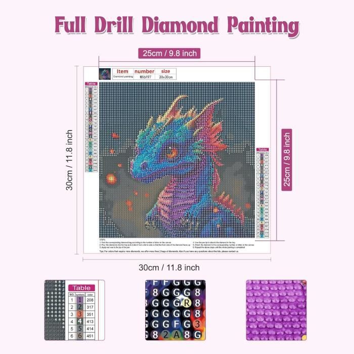 NAIMOER Fleurs Diamond Painting, Broderie Diamant Kit Complet Peinture