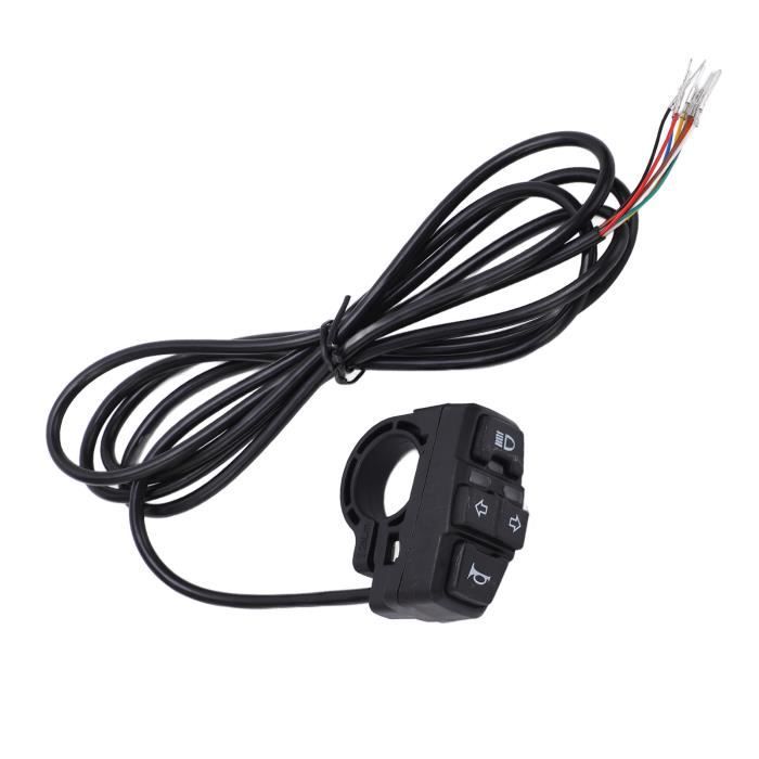 Commutateur Klaxon Et Lampe 2-en-1 Pour Vélo Électrique
