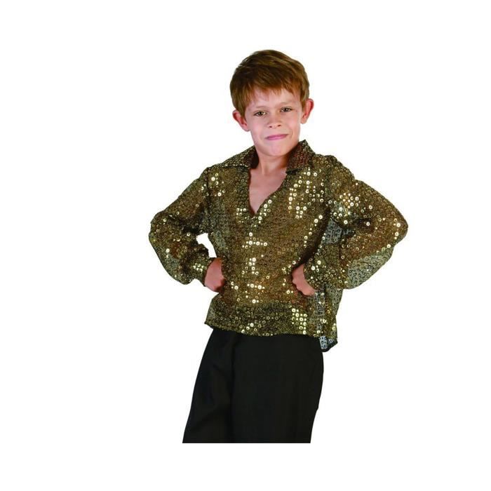 Déguisement enfant - CONFETTI - Costume disco boy - Doré