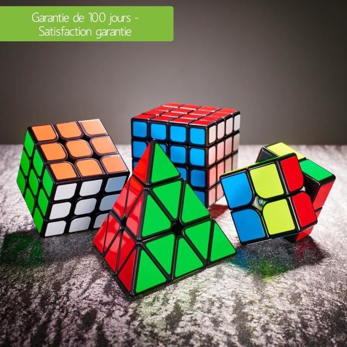 Jouet Intelligent Lot De 5 Cubes Magiques Coolzon - 2x2, 4x4, Pyraminx