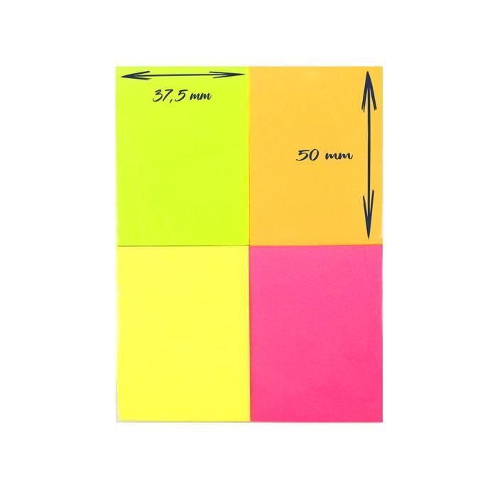 WAYTEX 1200 Notes Autocollantes Repositionnables Pastel – 12 Blocs 75 X 75 Mm Jaune, Bleu, Rose, Vert – Idéal Bureau Et Études