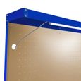 Etabli de Travail 120 cm x 60 cm à Tiroir & lumière LED - Bleu- Garage, Bricolage, Atelier-2