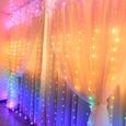 GB05859-Rideau lumineux arc en ciel coloré. 3M. guirlande lumineuse LED. bleu. rose. féerique. nouvel an. noël. maison. chambre à-2