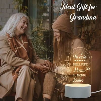Cadeaux Personnalisés Pour Maman Et Grand-mère, Veilleuse Florale Personnalisée Pour Le Mois De Naissance, Cadeau D'anniversaire Pour Maman, Jardin De Grand-mère, Cadeau De Fête Des Mères - France