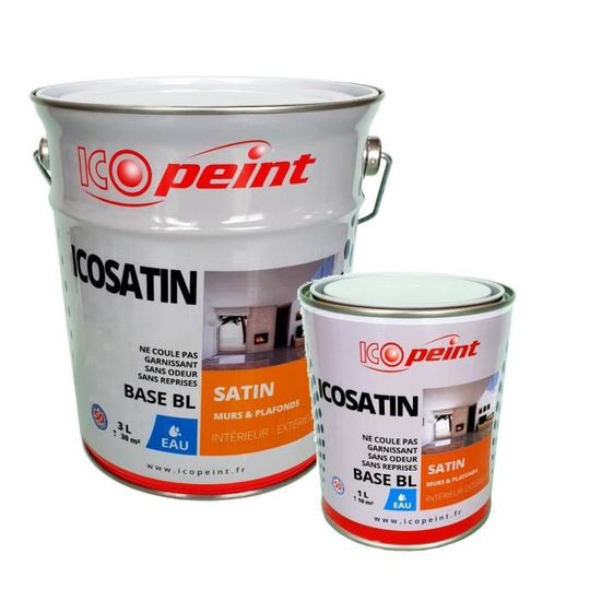 Peinture Satin Murale a l'eau Lessivable - ICOSATIN Acrylique - Vert  émeraude - RAL 6001 - 3L - Achat / Vente peinture - vernis ICOSATIN RAL  6001 - 3L - Cdiscount