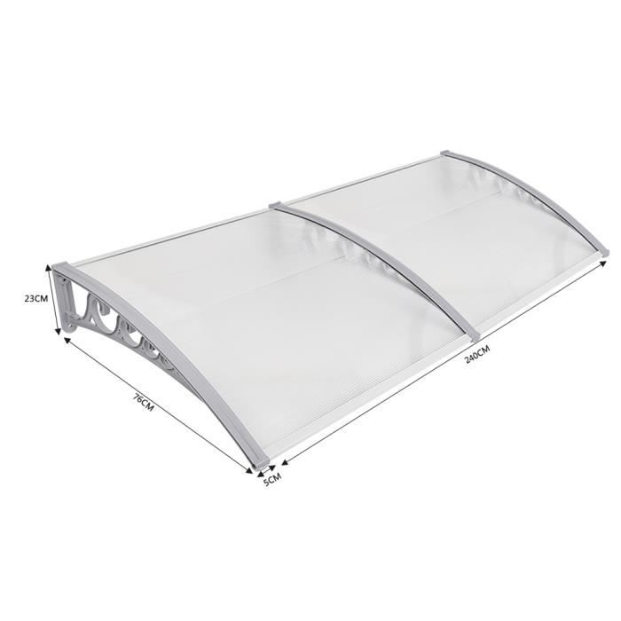 HUOLE Auvent de Porte d'entrée Toit Marquise en Polycarbonate Porte Résistante Toit Abri Protection Contre La Pluie et UV,Marquise Porte d'Entree Terrasse Toit Abri Protection (80 * 120cm-brun HUOLE Auvent de Porte d'entrée Toit Marquise en Polycarbonate Porte Résistante Toit Abri Protection Contre La Pluie et UV,Marquise Porte d'Entree Terrasse Toit Abri Protection (80 * 120cm-brun