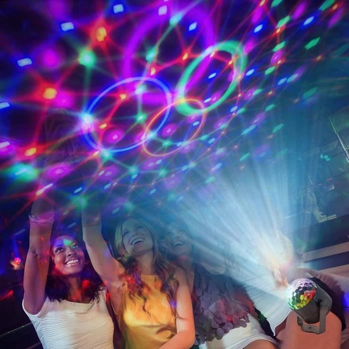 Lumiere DJ Éclairage de discothèque Portable LED Lumière de fête Éclairage  de scène - 7 couleurs RGB pour disco, Noël, mariage, KTV - Cdiscount TV Son  Photo