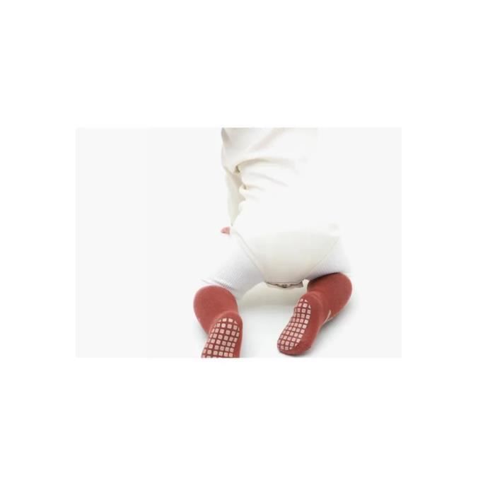 5 Paires Chaussettes Antidérapantes Enfant,Chaussettes de plancher  épaissies,Socquettes pour Bébé,Fille,Garçon(M 1-3 ans) gris - Cdiscount  Prêt-à-Porter