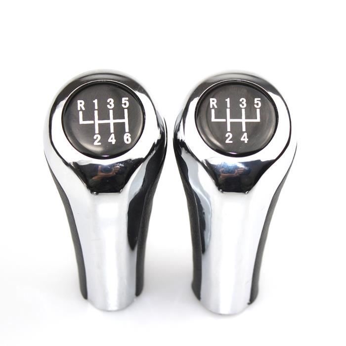 Pommeau De Levier De Vitesse Style M-Pack/M-Power - Pour BMW E34, E36, E38 (6 Vitesses) - Neuf (Cuir/Chrome)