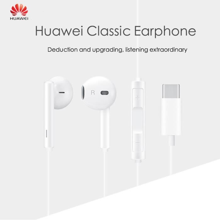 Huawei - Huawei 55030088 écouteur/casque Ecouteurs USB Type-C Blanc -  Ecouteurs intra-auriculaires - Rue du Commerce