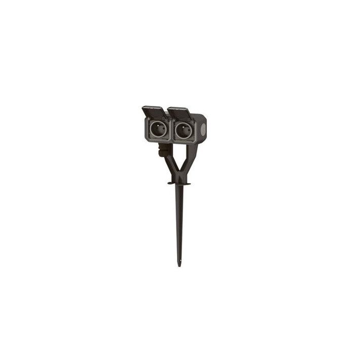 Piquet De Jardin Étanche Avec 2 Prises 16A/250V – IP44 – Pour Extérieur