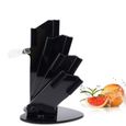 Noir Acrylique Cuisine Porte-couteau avec éplucheur Support Céramique Couverts Support Bloc Outil Cuisine Stockage Fournitures-3