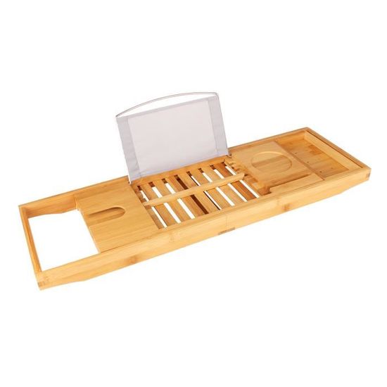 Budu Planche de bain en bambou - Planche de bain en bois - Planche de bain pour le bain - Réglable / Extensible - Support de bain - Support de bain en Budu Planche de bain en bambou - Planche de bain en bois - Planche de bain pour le bain - Réglable / Extensible - Support de bain - Support de bain en