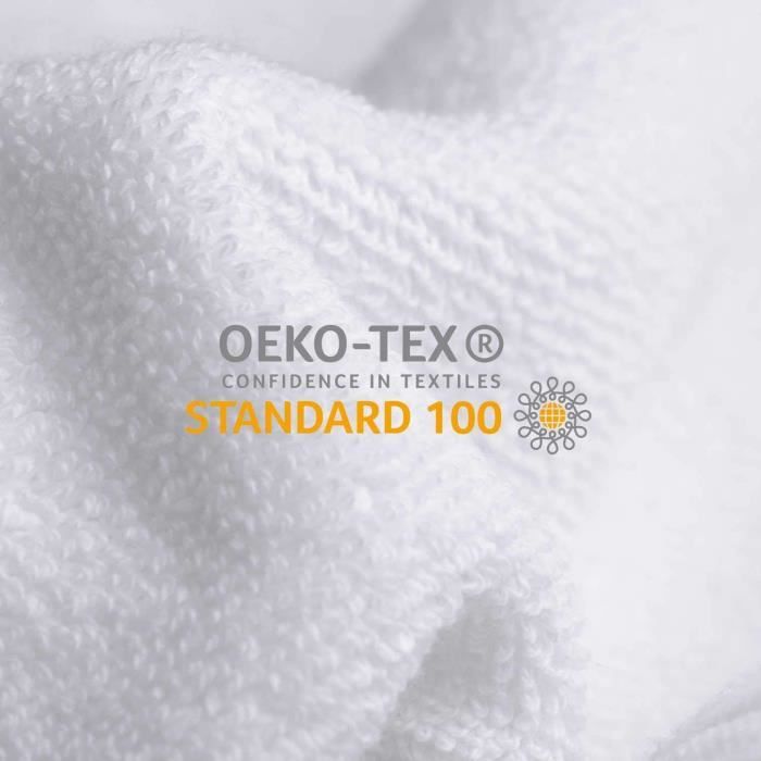 Lot de 2 serviettes de bain coton 420 gm² TERTIO® - blanc