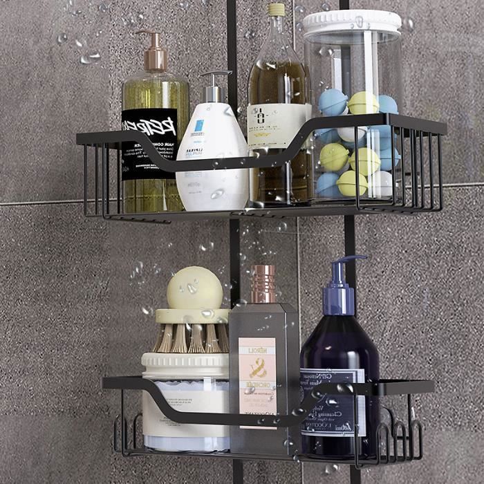 MDesign étagère De Douche à Suspendre - Panier Rangement Sans Perçage - Accessoire De Rangement