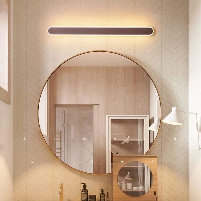 Lumière de miroir LED moderne, lampe avant intérieure, mur de