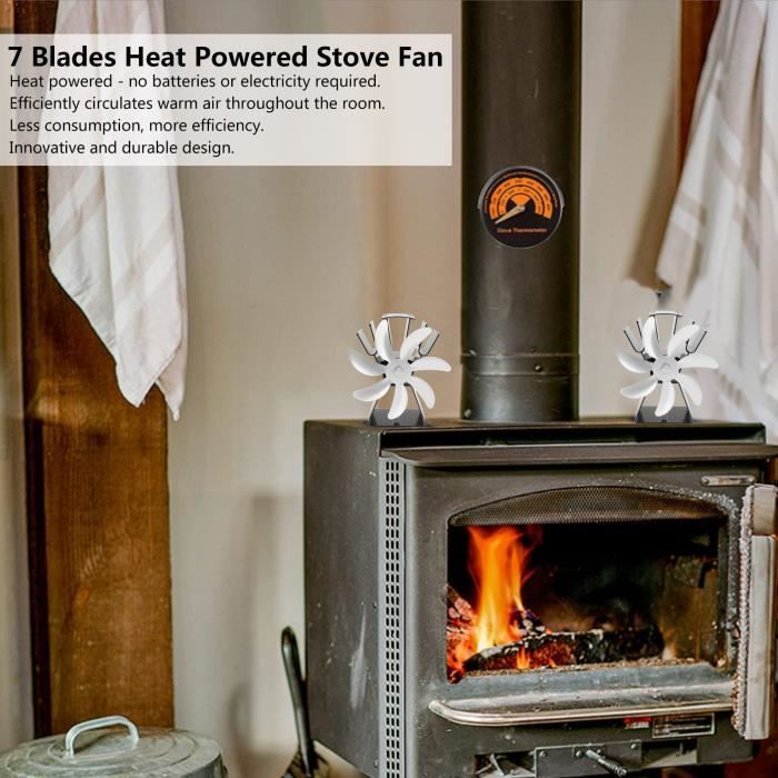 Ventilateur de cheminée suspendu à 7 pales Ventilateur à air chaud