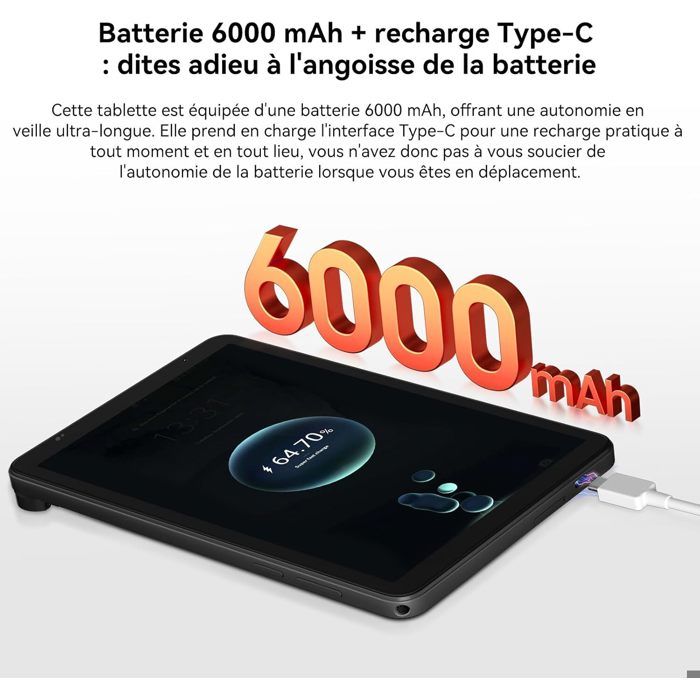 Blackview Zeno1 8 Inch Tablet Android 15 90Hz 800 X 1280 - Ultra Light & Compact Gaming, T615 8-Core AI Chip, 18 GB RAM + 256 GB ROM /4G LTE + WiFi