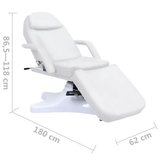 Table De Massage ZAR En Bois - Réglable Hauteur 63-85cm - Longueur 192cm - Portable Et Pliable - Pour Salon Esthétique, Tattoo