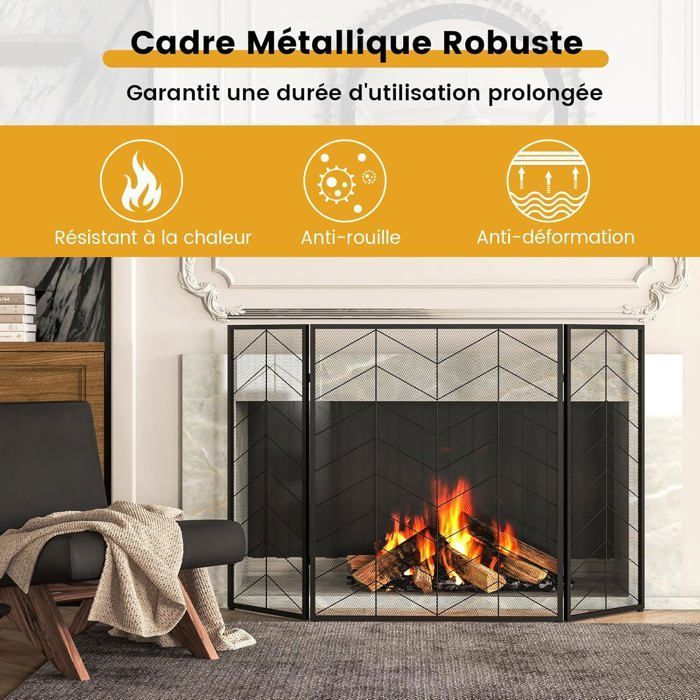 Housse Anti-feu Housse Brasero Round Fauhapyway - Protection Imperméable 600D Pour Foyers Extérieur - 142x200 Cm Noir Housse Brasero 80 Cm