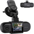 Campark Dashcam Dual FHD 1080P Caméra de voiture Avant et arrière,Embarquée Voiture avec GPS et Batterie,Vision Nocturne IR-0