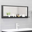Nouveauté!Miroir Décoratif - Miroir Attrayante salon de salle de bain Gris 100x10,5x37 cm Aggloméré398-0