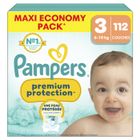 112 Couches Pampers Premium Protection, Taille 3