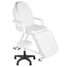 ALIGHTUP Table de massage Cadre en fer - jambe et dossier réglable avec Tabouret - 186 x 82 x 70cm Blanc