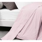 BRAND Drap plat - SERENA - 240x300 cm - 100% coton - Couleur rose - Lavable à 40°C