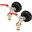 ZISONIX Lot de 2 Adaptateur de Réservoir IBC, Robinet Cuve 1000L, Robinet Cuve à Filetage 1/2", Robinet Recuperateur Eau pour Recuperateur