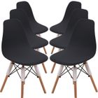 DRMKER Lot de 6 Housses de Chaise Scandinave Noir Extensible Revêtement de Chaise Salle à Manger Style Nordique pour Cuisine Salon Deco