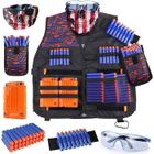 GYROOR Gilets Tactiques Camouflage pour enfants - Nerf N-Strike Elite avec Clips de Chargeurs + 30 Fléchettes + Masque et Lunettes