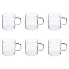 SECRET DE GOURMET Lot de 6 Tasses à Café en Verre "Mia" 10cl Transparent