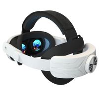 Sangle de tête ajustable Sangle de fixation de réduction de la pression Accessoire VR Pour Meta Quest 3,Bandeau VR - Noir+Blanc