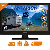 Téléviseur LED 16" ANTARION Full HD TNT Camping car Caravane 12V