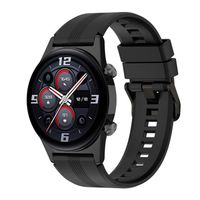 noir -- Bracelet de montre de en silicone, 22 mm, bracelet de montre avec boucle en acier inoxydable pour Honor Watch GS3