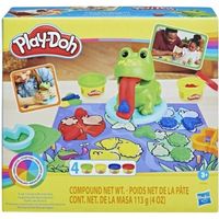 Play-Doh classique La grenouille des couleurs - 4 pots de pâte à modeler, jouets préscolaires