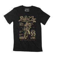 Homme Tee-Shirt Motos Live Ride - Moteurs Personnalisés Créés En 1955 – Live Ride Motorcycles - Custom Motors Created In 1955 – 68