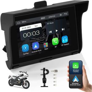 GPS AUTO Moto GPS Portable sans Fil Carplay&Android Auto, 5