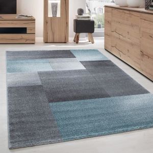 Grand tapis bleu claire 316×213 cm