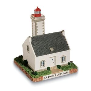 Reproduction resine Phare de sauzon Morbihan 9//5,5//5,5 cm