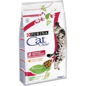 CROQUETTES PURINA CAT CHOW Urinary Tract Health Croquettes - Avec NaturiumTM - Riche en poulet - Pour chat adulte - 1,5 kg