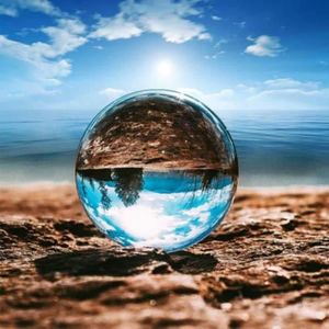 90mm Boule en Verre Transparent Accessoire de Photographie Ornement 