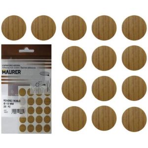 Folewr Lot de 54 cache-vis autocollants pour meubles en bois 20 mm 