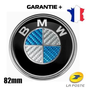 INSIGNE MARQUE AUTO Emblème capot BMW Neuf : 82mm Fibre de carbone BLE