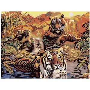 PUZZLE Curieux-Puzzle Jigsaw Tigre De Bain des Animaux Pe