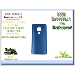 Vitre Arrière Avec Support Caméra Pour Huawei Mate 20 Lite - Bleu - Neuf - Pièce Détachée P-20178