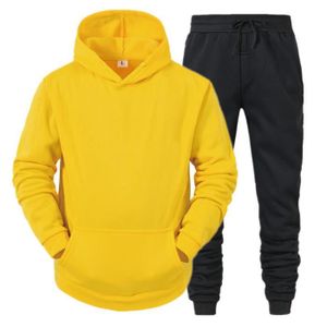 SURVÊTEMENT Survêtement de jogging 2 pièces pour homme - Jaune/Noir - Respirant - Coupe slim